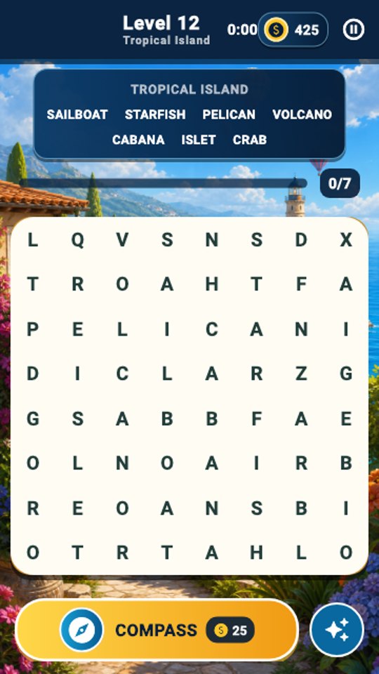 Word Trail Journey gameplay board